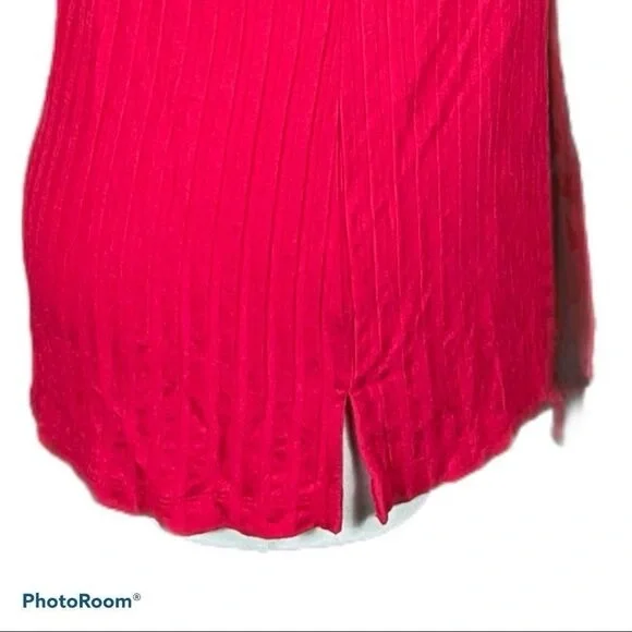 MICHEL STUDIO ribbed knit viscose tie neck tank - Picture 5 of 7